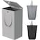 WOWLIVE 100L Laundry Hamper with Lid Large Foldbale Laundry Basket with 2 Removable Bags and Handles Tall Collapsible Dirty Clothes Hamper for Laundry Room Bathroom Dorm Grey