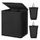 WOWLIVE 180L Double Laundry Hamper with Lid and Removable Laundry Bags Large Dirty Clothes Hamper 2 section Collapsible Laundry Basket Dorm Room Storage for Bedroom Bathroom CollegeBlack