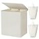 WOWLIVE 180L Double Laundry Hamper with Lid and Removable Laundry Bags Large Dirty Clothes Hamper 2 section Collapsible Laundry Basket Dorm Room Storage for Bedroom Bathroom CollegeBeige