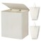 WOWLIVE 180L Double Laundry Hamper with Lid and Removable Laundry Bags Large Dirty Clothes Hamper 2 section Collapsible Laundry Basket Dorm Room Storage for Bedroom Bathroom CollegeBeige