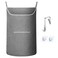 SAVERHO XLarge Hanging Laundry Hamper Bag Door Hanging Hamper with Front Pocket Dirty Clothes Hanging Laundry Bag Large Size 35X22 inch Door Laundry Basket Grey