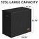 Simple Houseware Double Laundry Hamper with Lid and Removable Bags Black