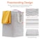 Lifewit 2 Pack Laundry Basket 90L Each Collapsible Clothes Hamper with Reinforced Handles Freestanding Waterproof Design for Bedroom and Laundry Room Grey 180L Total