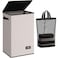 SOLEDI Laundry Hamper with Lid 90L Large Tall Collapsible Laundry Basket Clothes Hamper with Bag Removable Easy to Carry Dirty Hampers for Bedroom Bathroom Dorm College Light taupe