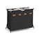 SONGMICS Laundry Hamper Laundry Basket 409 Gal Laundry Sorter 4 Sections Collapsible XFrame Clothes Organizer with Customizable Labels Laundry Room Bedroom Bathroom Ink Black ULCB140B01