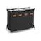 SONGMICS Laundry Hamper Laundry Basket 409 Gal Laundry Sorter 4 Sections Collapsible XFrame Clothes Organizer with Customizable Labels Laundry Room Bedroom Bathroom Ink Black ULCB140B01