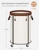 STORAGE MANIAC Rolling Laundry Hamper with Wheels 110L Laundry Basket Round Laundry Cart with Metal Frame and Removable Bag Clothes Hamper for Bedroom Bathroom Dorm Room Laundry Room Beige