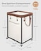 STORAGE MANIAC Large Laundry Basket with Wheels 160L Rolling Laundry Hamper Laundry Cart with Metal Frame and Removable Bag Clothes Hamper for Bedroom Bathroom Dorm Room Laundry Room Beige