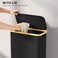 SpaceAid Slim Laundry Hamper with Lid 65L Narrow Clothes Basket Bin with Bamboo Handles Skinny Tall Collapsible Hamper for Bedroom Bathroom Dorm Laundry Room Black