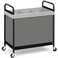 STORAGE MANIAC Rolling Laundry Hamper with Wheels 3Section Laundry Sorter Rolling Laundrys Basket on Wheels with Removable Bag Clothes Hamper Laundrys Organizer Cart Bathroom Bedroom 120L Grey