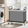 STORAGE MANIAC Rolling Laundry Hamper with Wheels 3Section Laundry Sorter Rolling Laundrys Basket on Wheels with Removable Bag Clothes Hamper Laundrys Organizer Cart Bathroom Bedroom 120L Grey