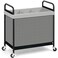 STORAGE MANIAC Rolling Laundry Hamper with Wheels 3Section Laundry Sorter Rolling Laundrys Basket on Wheels with Removable Bag Clothes Hamper Laundrys Organizer Cart Bathroom Bedroom 120L Grey