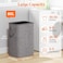 Lifewit 80L Large Tall Laundry Hamper Collapsible Laundry Basket with Handles Foldable Clothes Hampers for Laundry Portable Dirty Clothes Hamper for Dorm College Bedroom Bathroom Light Gray