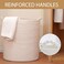 Homlikelan 90L Oversize Woven Laundry BasketCotton Tall Laundry Hamper for BlanketsClothesPillowsToysShoes Large Laundry Bin White