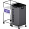 Caroeas NextGen 105L Matel Frame Laundry Basket with wheels Heavy Duty Tall Rolling Laundry Hamper with Removable Wash Bag Collapsible Freestanding Clothes Hamper For Laundry Room 100LGrey1Pack