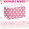 Chunful 4 Pcs Halloween Storage Baskets Pink Ghost Laundry Boo Basket Pink Hamper Foldable Storage Bins with Handle Collapsible Organizer for Home Closet Office Bedroom