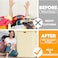 SpaceAid Double Laundry Hamper 2 Section with Lid and Removable Laundry Bags 160L Clothes Basket with Bamboo Handles Large Collapsible Hamper for Bedroom Bathroom Dorm Laundry Room Beige