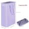 efluky Slim Laundry Basket Narrow Laundry Hamper with Handles Collapsible Dirty Clothes Hamper Tall Laundry Bin for Laundry Room Dorm and Bedroom 127 Gallons48L Light Purple