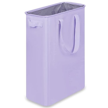 efluky Slim Laundry Basket Narrow Laundry Hamper with Handles Collapsible Dirty Clothes Hamper Tall Laundry Bin for Laundry Room Dorm and Bedroom 127 Gallons48L Light Purple