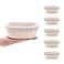 DOYOLLA Mini Oval Proofing Set 65inch set of 5 Sourdough Proofing Baskets Bread Dough Rising Bowls wLiners for Home Sourdough Bakers Baking