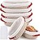 Gejoy 4 Pcs 10 Inch Cotton Rope Banneton Bread Proofing Basket Set Oval Bread Baskets with Liners Covers Proofing Baskets for Sourdough Baking with 4 Strickle for Home Bakers Wife MomYellow White
