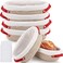 Gejoy 4 Pcs 10 Inch Cotton Rope Banneton Bread Proofing Basket Set Oval Bread Baskets with Liners Covers Proofing Baskets for Sourdough Baking with 4 Strickle for Home Bakers Wife MomYellow White