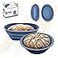 Sourdough Whisper Premium Foldable Silicone Sourdough Banneton Basket Bread Proofing Baking Basket Set Includes Oval Round Bowls 95 Inch Oven Dishwasher Safe Gifts for Bakers Blue