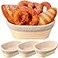 EBOOT Set of 4 Bread Proofing Basket 8 Inches Oval Shaped Sourdough Bread Proofing Bowl with Liner Rising Rattan Banneton Bowl for Dough Baking