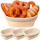 EBOOT Set of 4 Bread Proofing Basket 8 Inches Oval Shaped Sourdough Bread Proofing Bowl with Liner Rising Rattan Banneton Bowl for Dough Baking