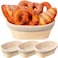 EBOOT Set of 4 Bread Proofing Basket 8 Inches Oval Shaped Sourdough Bread Proofing Bowl with Liner Rising Rattan Banneton Bowl for Dough Baking