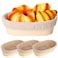 Nuogo 4 Pieces Oval Bread Banneton Proofing Basket 10 Inch Rattan Sourdough Bread Baskets Banneton Dough Proofing Bowls with Liners and Scatters for Home Sourdough BakingOval