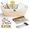 Superbaking 10 Oval Banneton Bread Proofing Basket Sourdough Starter Kit for Crusty Artisan Style Loaves Includes Essential Bread Baking Supplies Tools Ideal Gift for Bakers