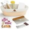 Superbaking 10 Oval Banneton Bread Proofing Basket Sourdough Starter Kit for Crusty Artisan Style Loaves Includes Essential Bread Baking Supplies Tools Ideal Gift for Bakers