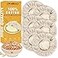 WALFOS 6 Packs Bread Basket Liner Cloth 9 inch round bread proofing basket cloth liner Baking Dough Basket Cover Natural Rattan Banneton Proofing Cloth