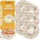 WALFOS Bread Basket Liner Cloth 6 Packs 10 inch round bread proofing basket cloth liner Baking Dough Basket Cover Natural Rattan Banneton Proofing Cloth