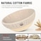 WALFOS Bread Basket Liner Cloth 6 Packs 10 inch round bread proofing basket cloth liner Baking Dough Basket Cover Natural Rattan Banneton Proofing Cloth