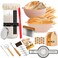 SZZJKJ Sourdough Starter Kit 24PCS Sourdough Bread Baking Supplies 9Round 11Oval Banneton Bread Proofing Basket Bread Sling Starter Jar Whisk Scrapers Bread Lame Bag Sour Dough Making Tools Kit