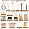 SZZJKJ Sourdough Starter Kit 24PCS Sourdough Bread Baking Supplies 9Round 11Oval Banneton Bread Proofing Basket Bread Sling Starter Jar Whisk Scrapers Bread Lame Bag Sour Dough Making Tools Kit