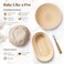 BAVIFY Sourdough Starter Kit Banneton Bread Proofing Baskets Set Sourdough Bread Baking Supplies Making Tools with Dough Scraper Whisk Bread Lame Recipe