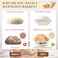 WERTIOO Sourdough Bread Baking Supplies Sourdough Starter Kit 2 9 Inch Round Banneton Bread Proofing Basket with 24 Oz Glass Jar Sour Dough Tools with Danish Dough Whisk Scraper