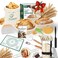Feastmate Sourdough Starter Kit Banneton Bread Proofing Basket Set with Liners Sourdough Bread Baking Supplies Bread Making Tools Includes two Banneton Basket Tools with Sling Kneading Pad