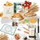 Feastmate Sourdough Starter Kit Banneton Bread Proofing Basket Set with Liners Sourdough Bread Baking Supplies Bread Making Tools Includes two Banneton Basket Tools with Sling Kneading Pad