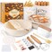 REMEIT Banneton Bread Proofing Basket Sourdough Bread Baking Supplies Sourdough Starter Kit with 9 Round and 10 Oval Baskets Sling Bread Lame Proofing Cover Scraper Dough Whisk