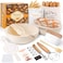 REMEIT Banneton Bread Proofing Basket Sourdough Bread Baking Supplies Sourdough Starter Kit with 9 Round and 10 Oval Baskets Sling Bread Lame Proofing Cover Scraper Dough Whisk