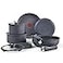 T-Fal Tfal Ingenio Essentials Cookware Set with DetachableRemovable Handle 11 Piece Granite Titanium Non Stick Oven Broiler Safe 500F Stackable Pots and Pans Set Frying Pans Dishwasher Safe Gray