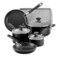 Farberware Cookstart Aluminum DiamondMax Nonstick Cookware Set Kitchen Essentials 15Piece Black