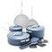 GreenPan Nova 10Piece Cookware Pots Pans Set Oprahs Favorite Things 2024 PFASFree Ceramic Nonstick Fry Saut Stockpot Utensils Lids Induction Suitable Dishwasher Oven Safe Ocean Blue