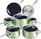 Nuwave Healthy Duralon Blue Ceramic Nonstick Cookware Set Diamond Infused ScratchResistant PFAS Free Dishwasher Oven Safe Induction Ready Evenly Heats Tempered Glass Lids StayCool Handles
