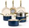 Gotham Steel 12 Pc Ceramic Cookware Set Nonstick Ceramic Pots and Pans Set Non Stick with Steamer for Cooking Non Toxic PFOA PFOS Free Premium Stay Cool Handles Oven Dishwasher Safe