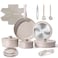 Chef Power Ceramic Nonstick Pots and Pans Set 19 Piece with Detachable Handle Induction Dishwasher Oven Safe Cookware Set RV Kitchen Set Removable Handle Mocca Taupe